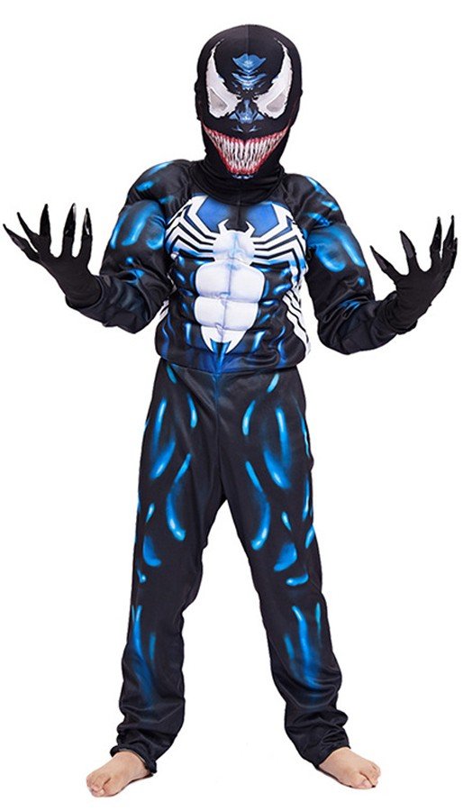 Marvel Venom Spiderman Muskel Kostume Til Børn