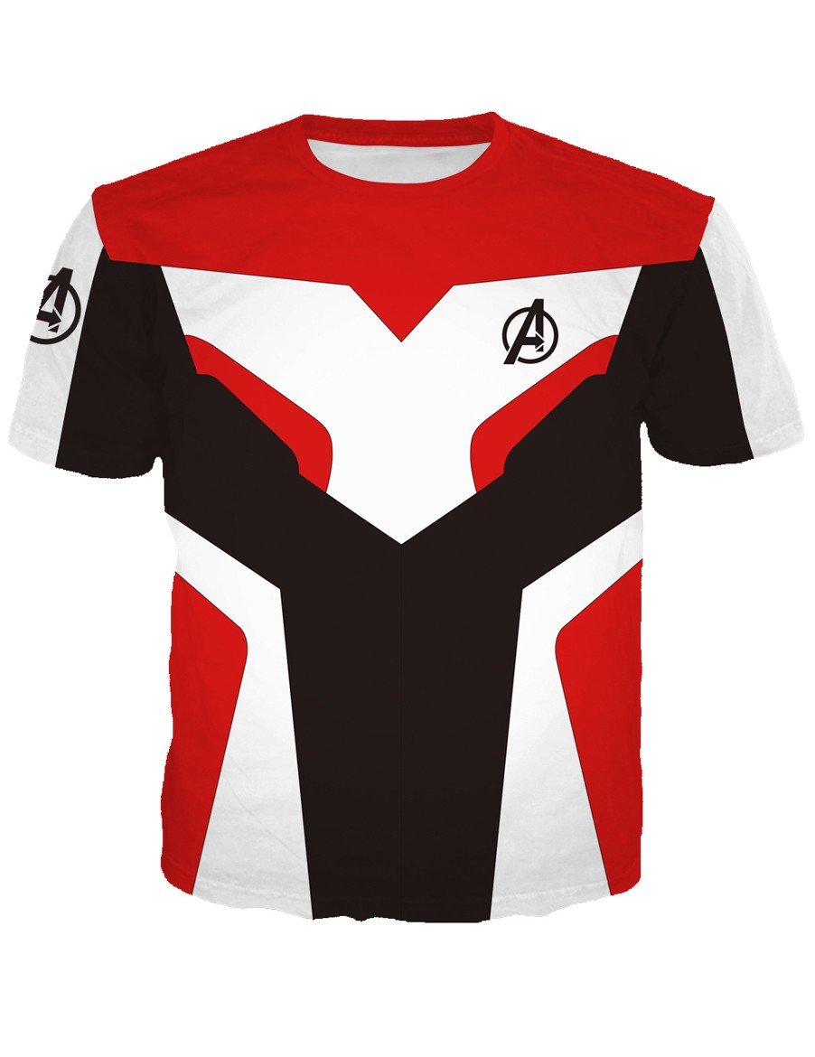 Marvel Avengers Endgame Quantum Kostume Kortærmet T-shirt Rød