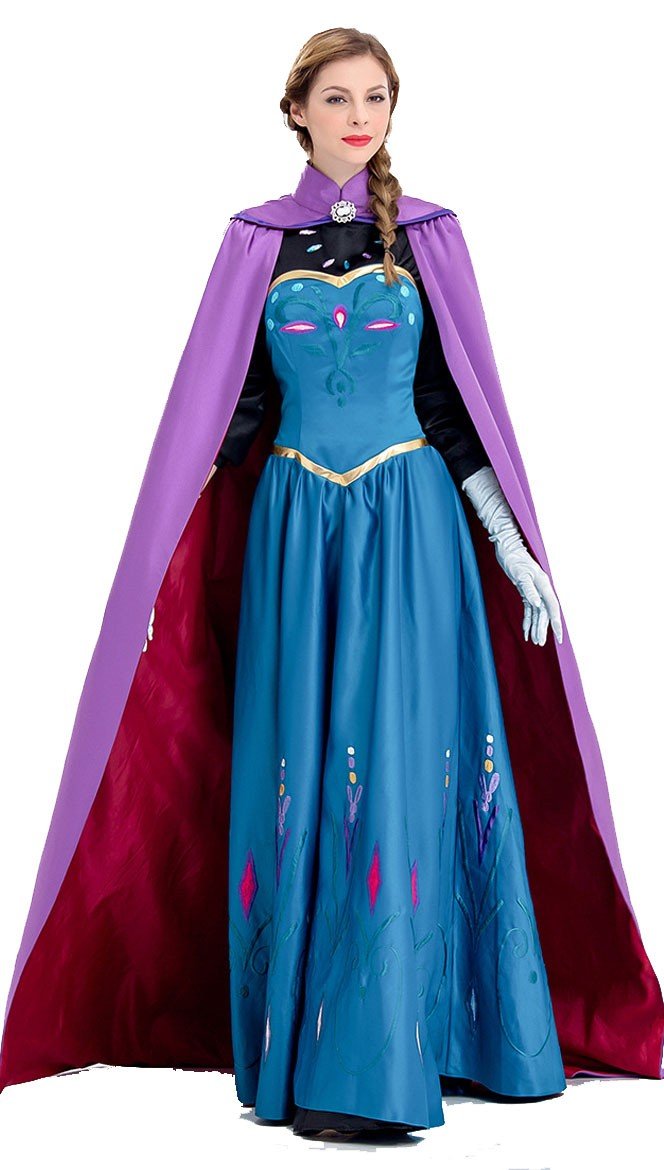 Deluxe Frozen Anna Kostume Kjole Voksen