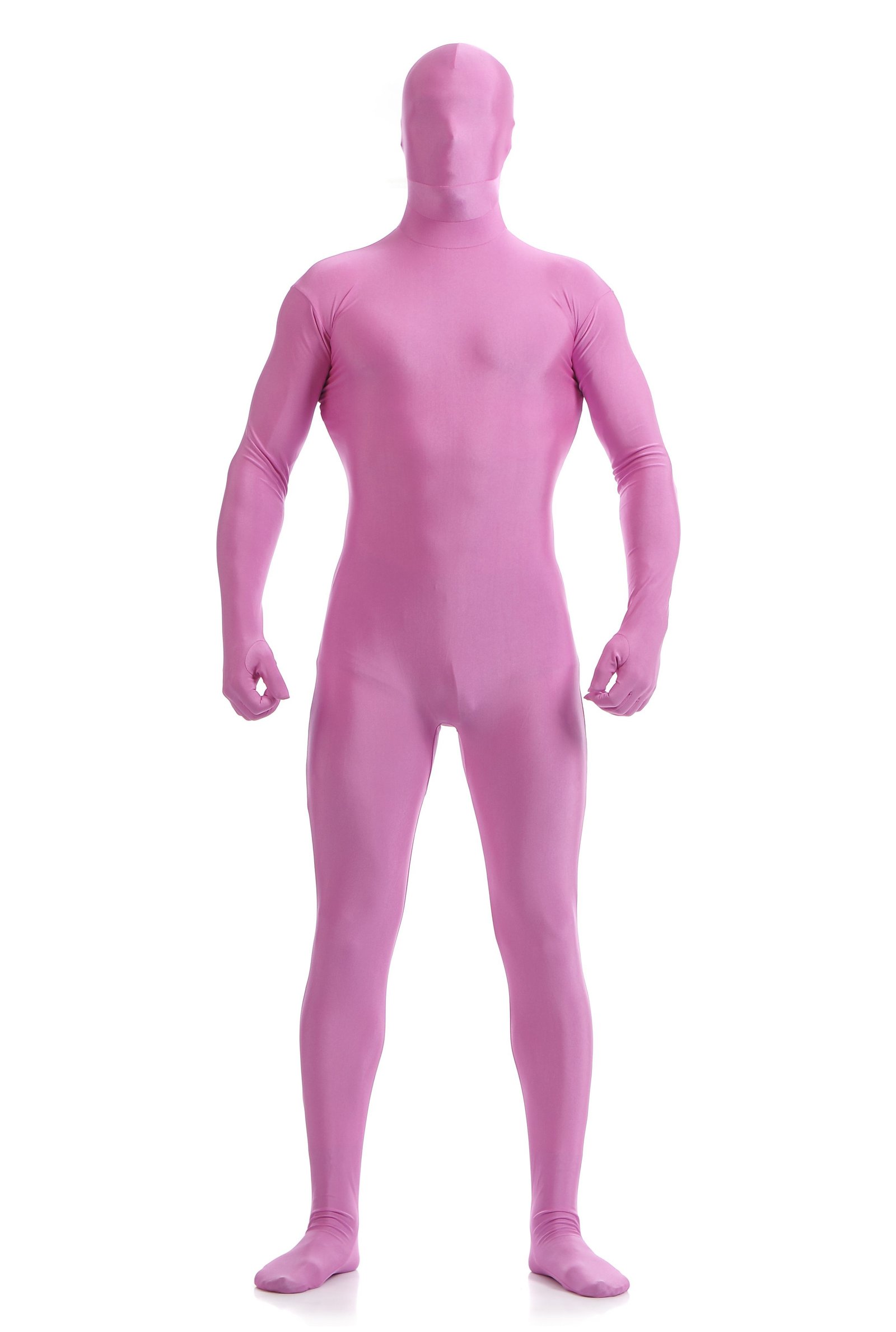 Mænd Lycra Spandex All Inclusive Skinsuit Lyserød