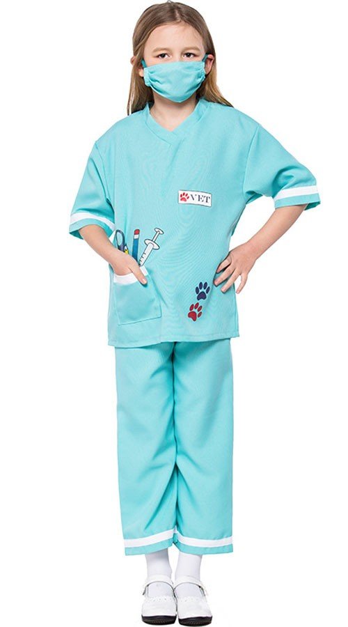 Dyrlæge Kostume Børn Halloween Læge Sygeplejerske Kostumer