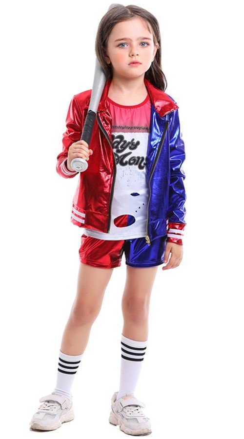 Børn Harley Quinn Kostume Suicide Squad Tøj Sæt