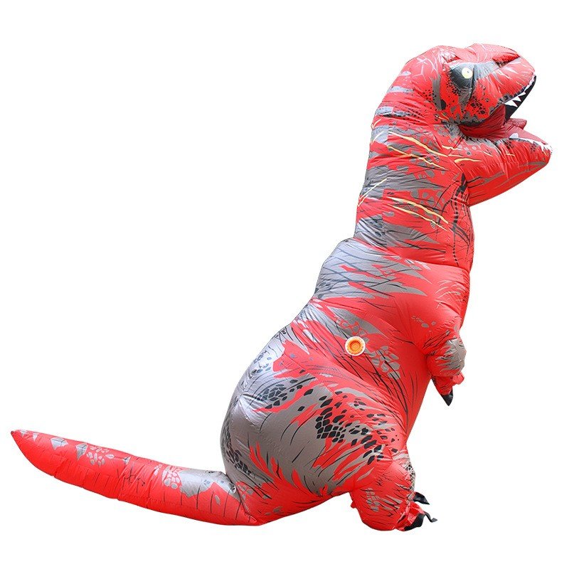 Oppustelig T-Rex Kostume til Voksne og Børn Rød