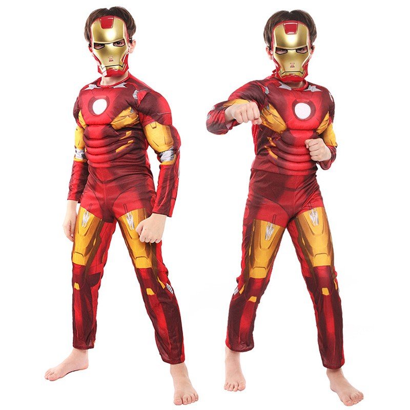 Avengers Iron Man Mark VII Klassisk Muskel Kostume Til Børn Rundt