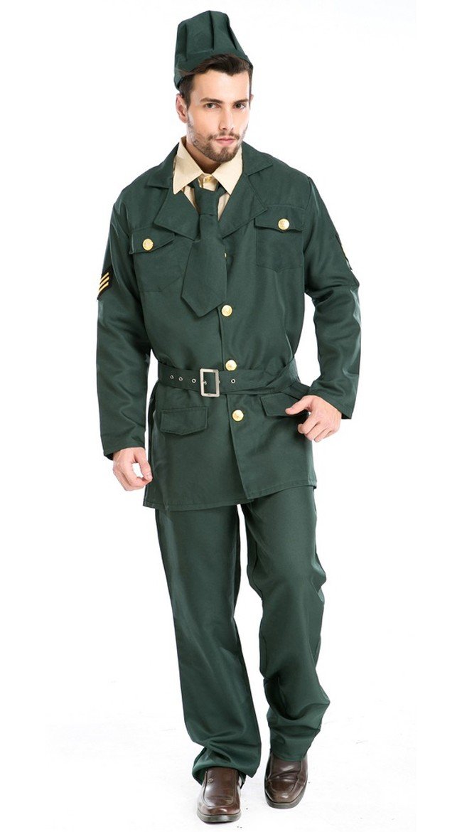 Militær Officer Kostume til Mænd Pilot Kostume