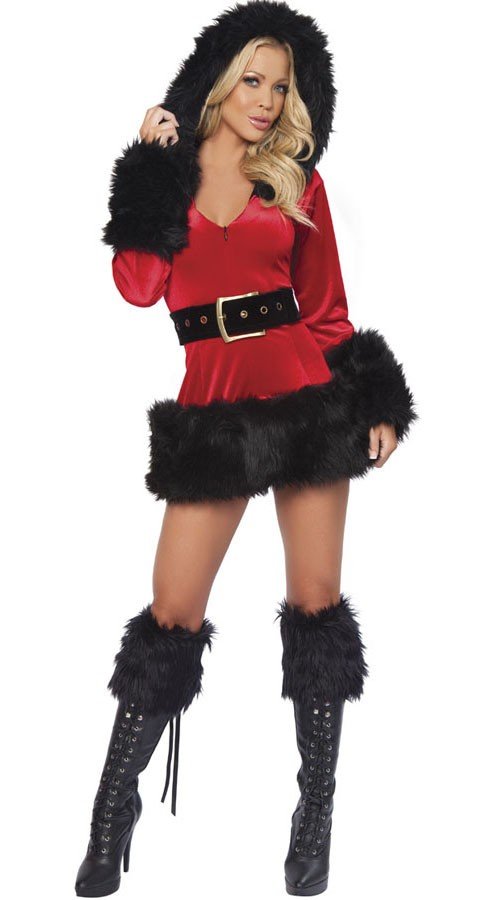 Minikjole Julekostume Sort Og Rød