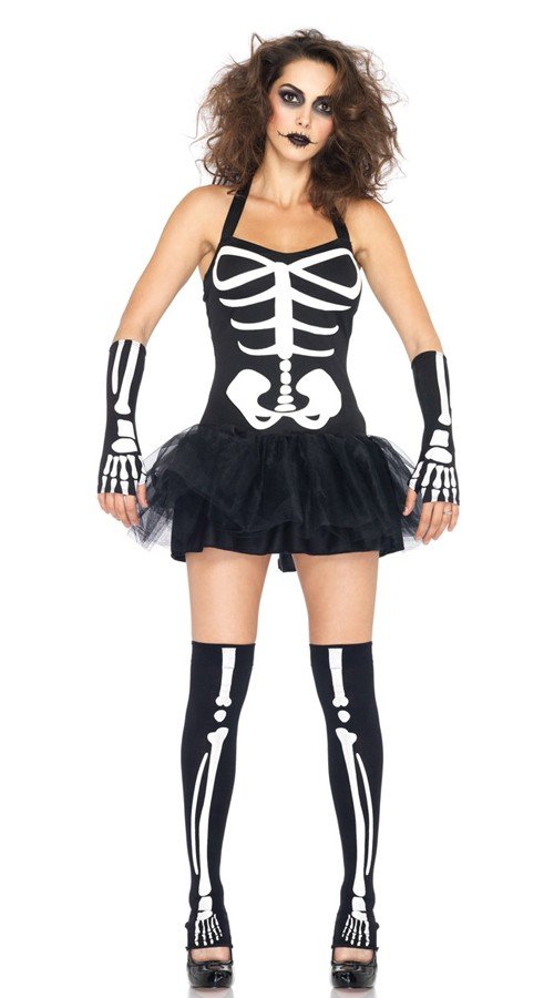 Frække Halloween Skelet Kostume Voksne