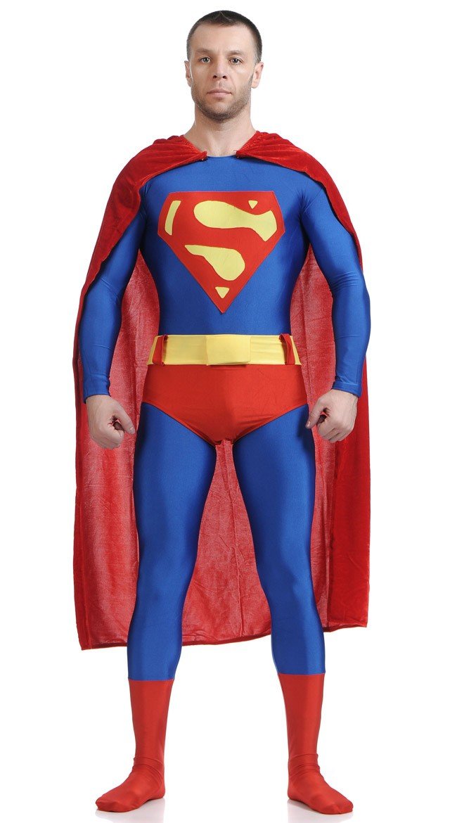 Klassisk Lycra Spandex Superman Kostume