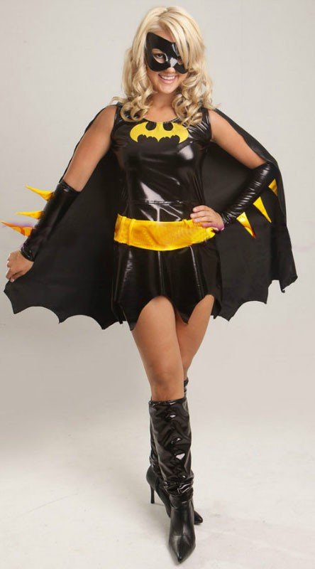 Sort Superhelte Batgirl Kostume Til Halloween