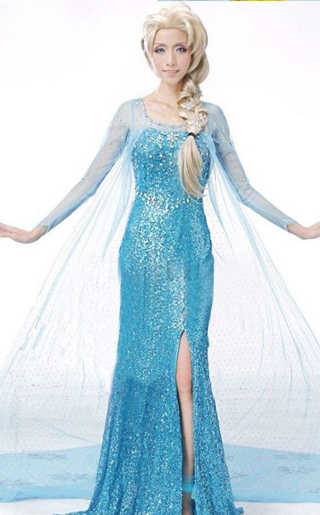 Billige Frost Kostume Elsa Kjole Voksen