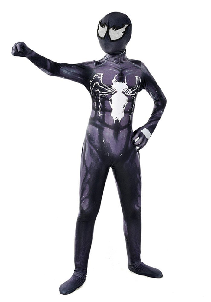 Venom Symbiote Spiderman Kostume til Børn og Voksne Halloween Superhelte Kostumer