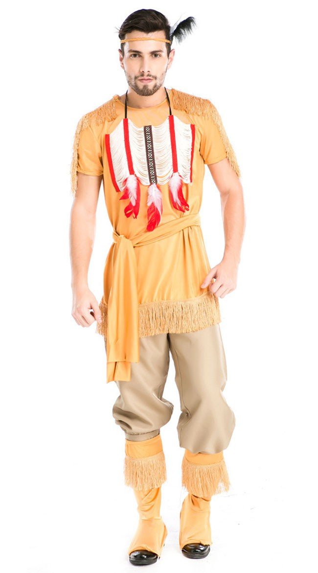 Deluxe Halloween Indianer Kostume til Mænd