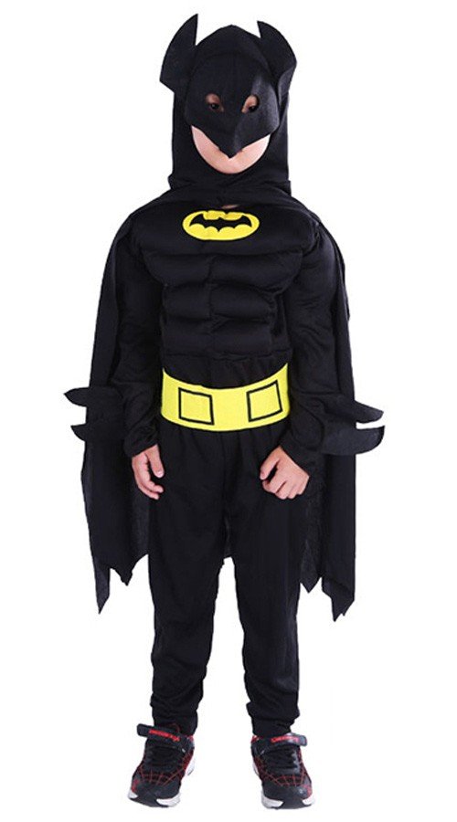 Halloween Muskel Batman Kostume Til Børn