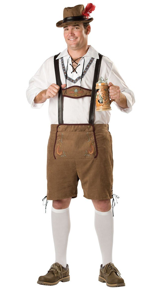 Oktoberfest Lederhosen Kostume Store Størrelser