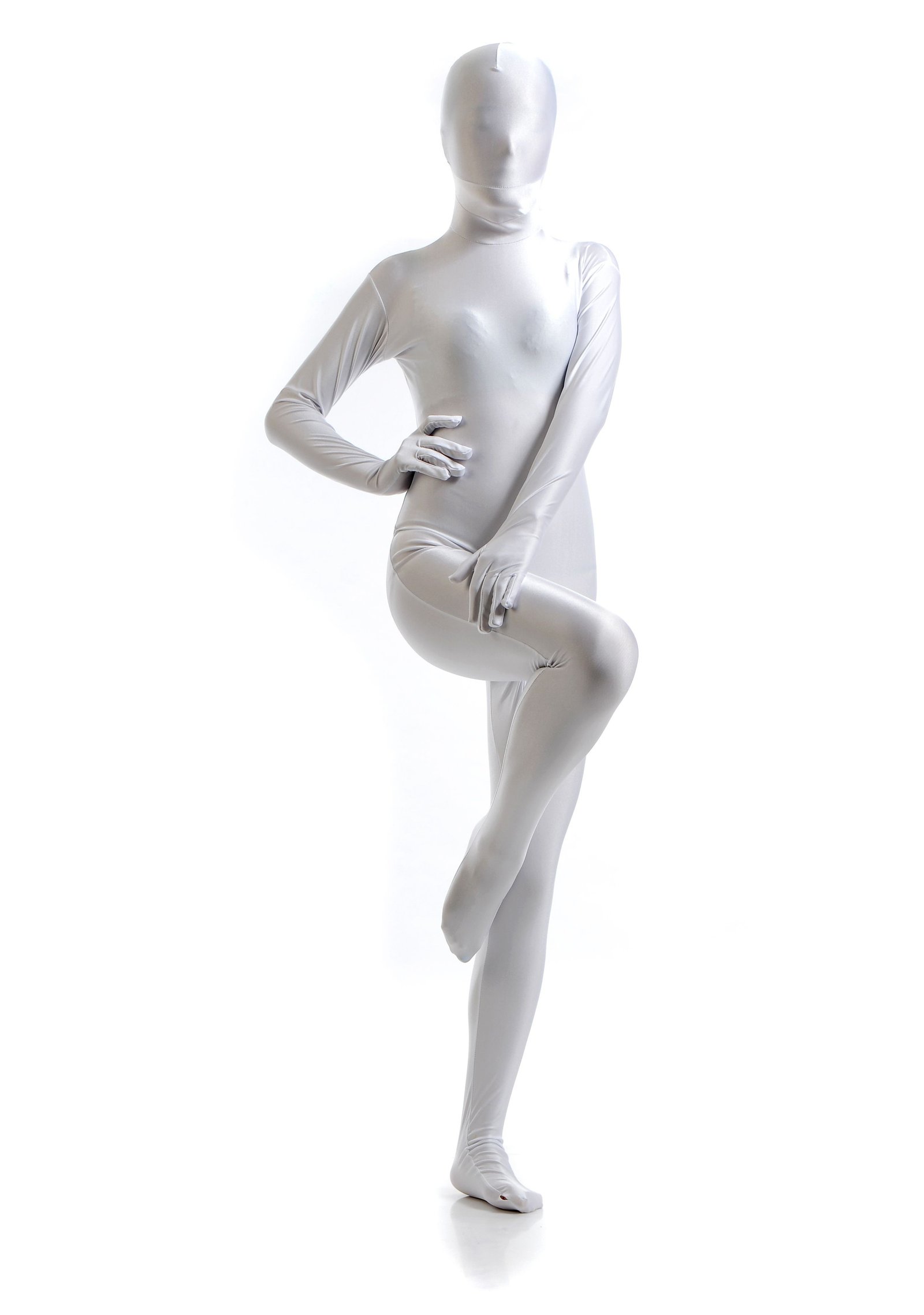Dame Lycra Spandex All Inclusive Skinsuit Hvid