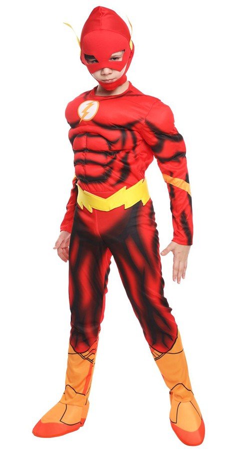 Muskel The Flash Kostume Til Børn Halloween Superhelt Kostumer
