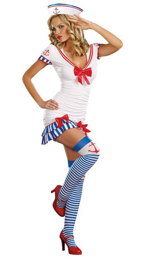 Frække Pinup Matros Kostume Til Voksne