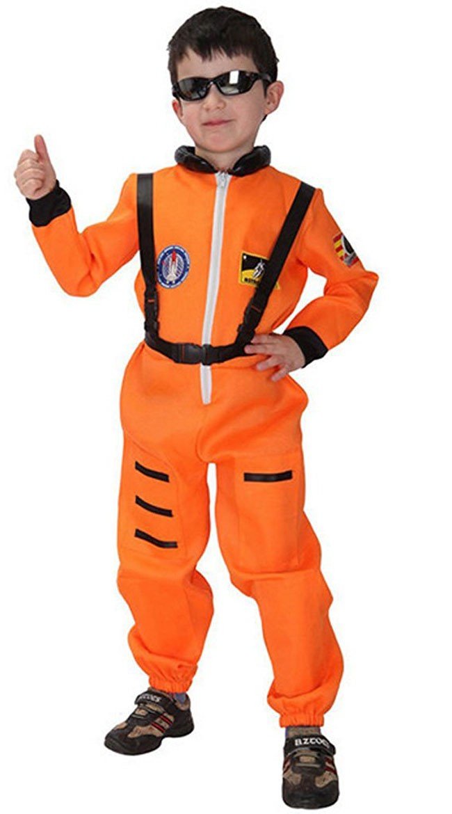 Børn Nasa Astronaut Kostume Orange Børnekostume