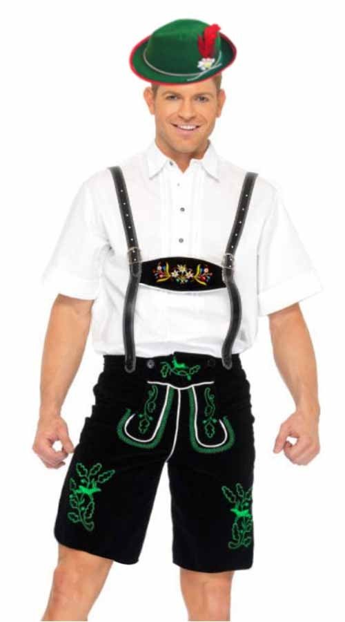 Tysk Oktoberfest Lederhosen Kostume