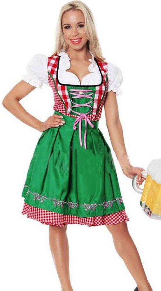 Frække Bayersk Oktoberfest Kostume Grøn