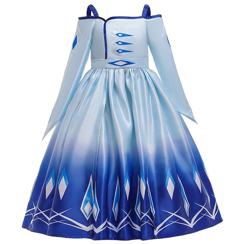 Børn Frost 2 Kostumer Anna Elsa Kjole Blå