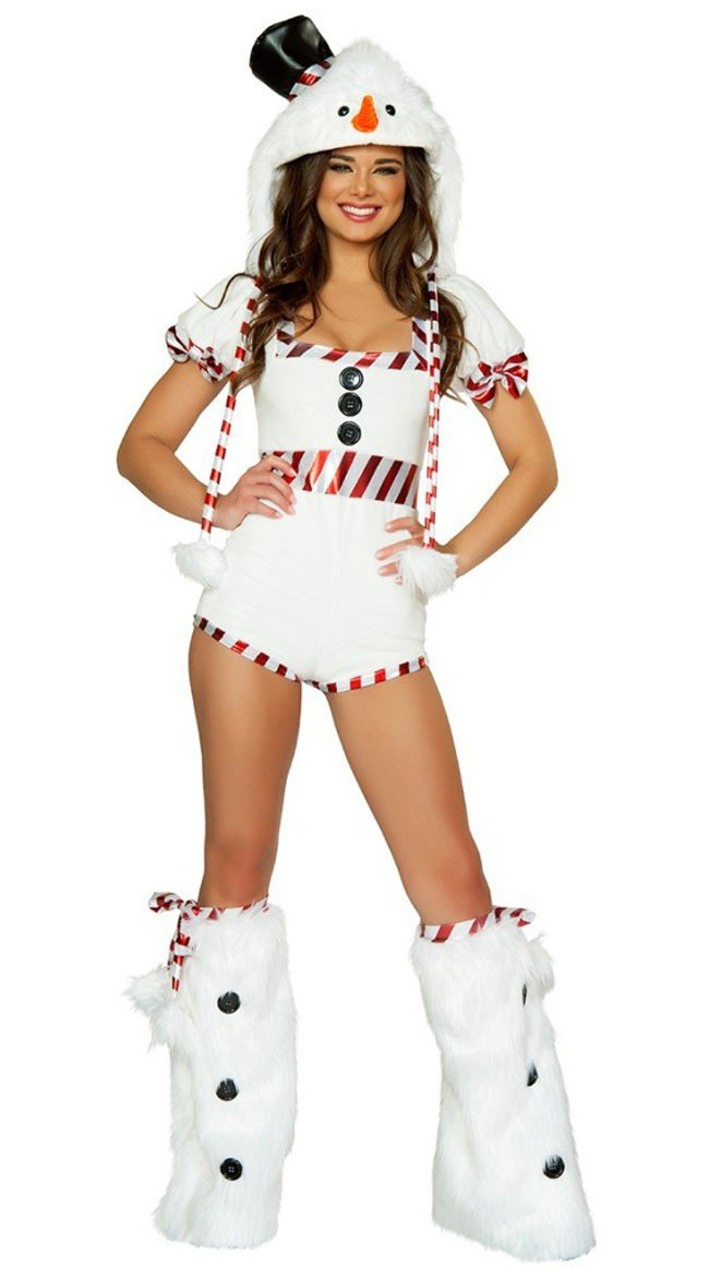 Frække Romper Jule Snemand Kostume
