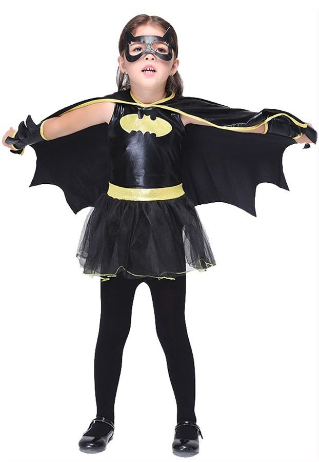 Halloween Batgirl Kostume til Børn