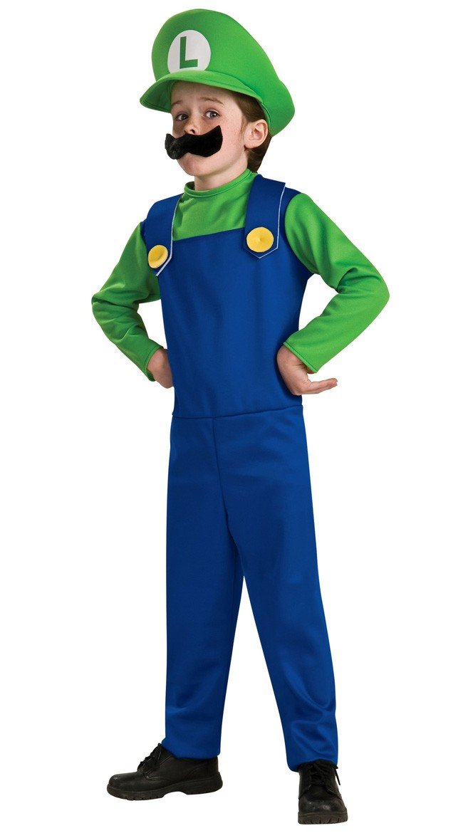 Super Mario Bros Luigi Kostume til Børn