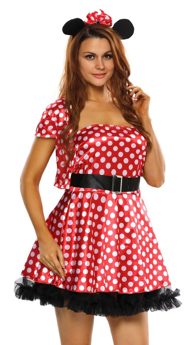 Rød Frække Minnie Mouses Kostume