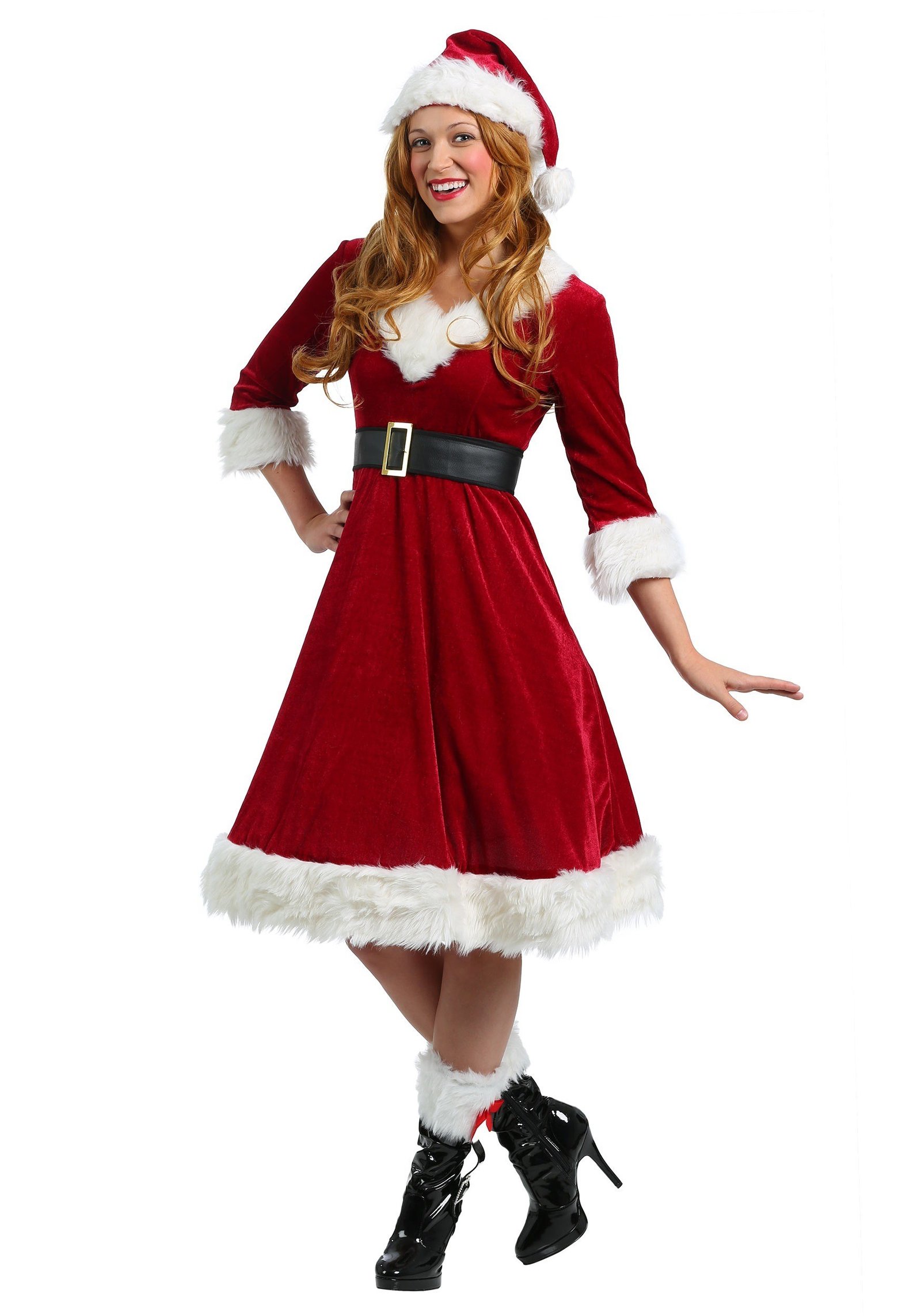 Søde Mrs Claus Nissepige Kostume