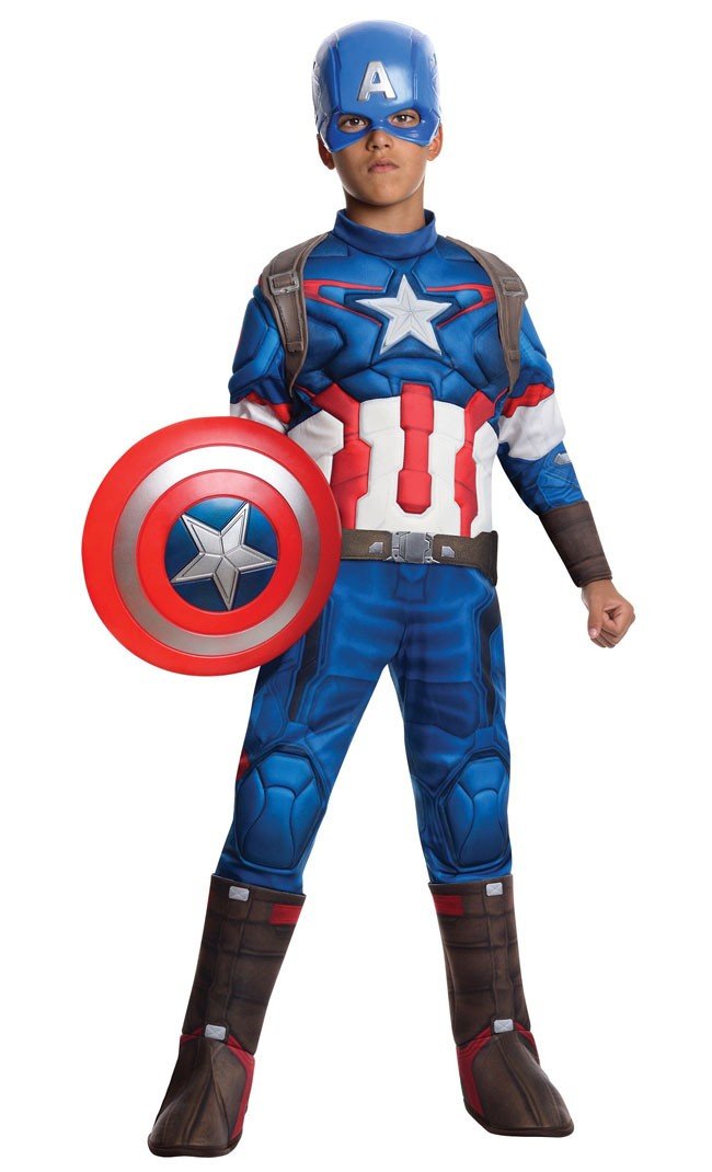 Avengers 2 Drenge Muskel Captain America Kostume Til Børn