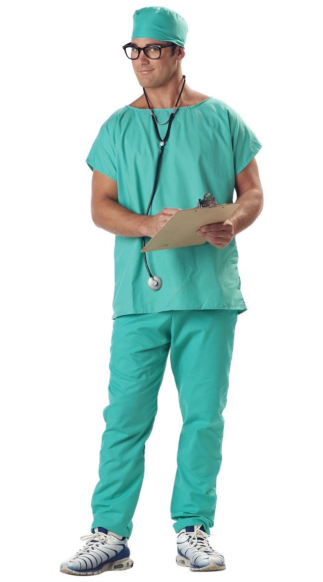 Halloween Kostumer Mens Doctor Scrubs Kostume