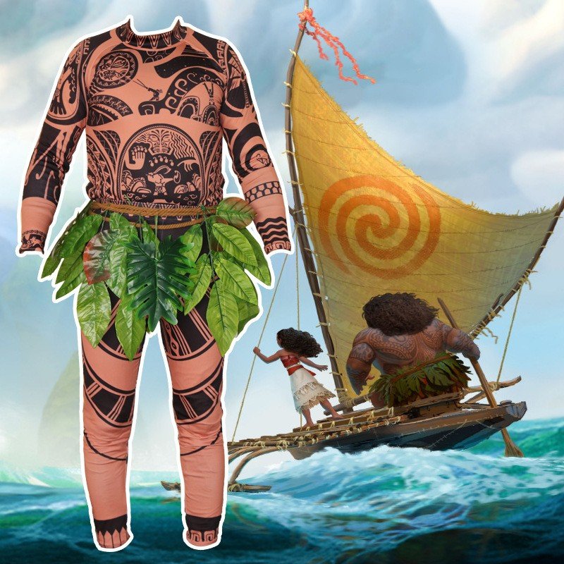Film Vaiana Moana Prinsesse Maui Kostume til Mænd
