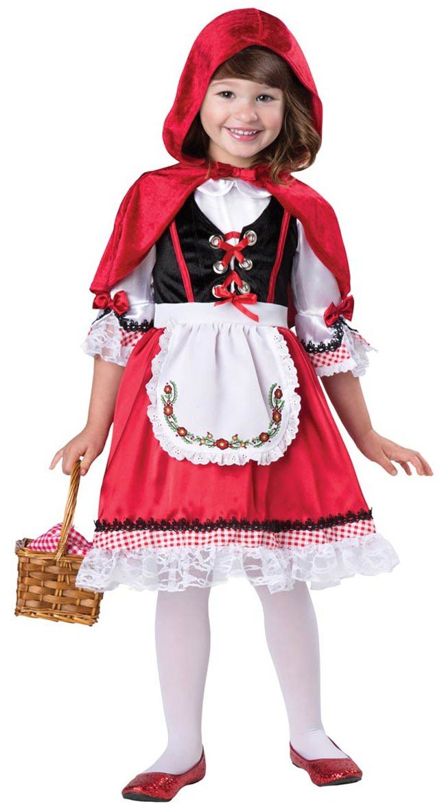 Darling Lille Rødhætte Kostume Børn Halloween Kostumer