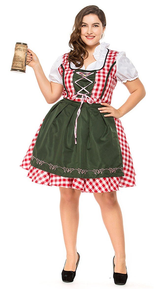 Traditionel Lang Tyroler Kostume Store Størrelser Oktoberfestkjole