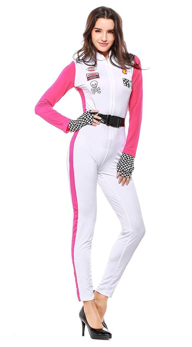 Speed Queen Racer Kostume Langærmet Jumpsuit