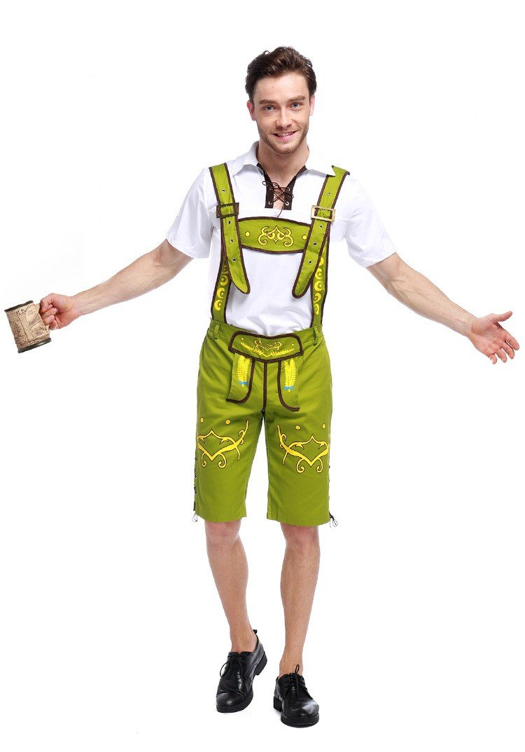 Bavarian Oktoberfest Lederhosen Kostume Grøn