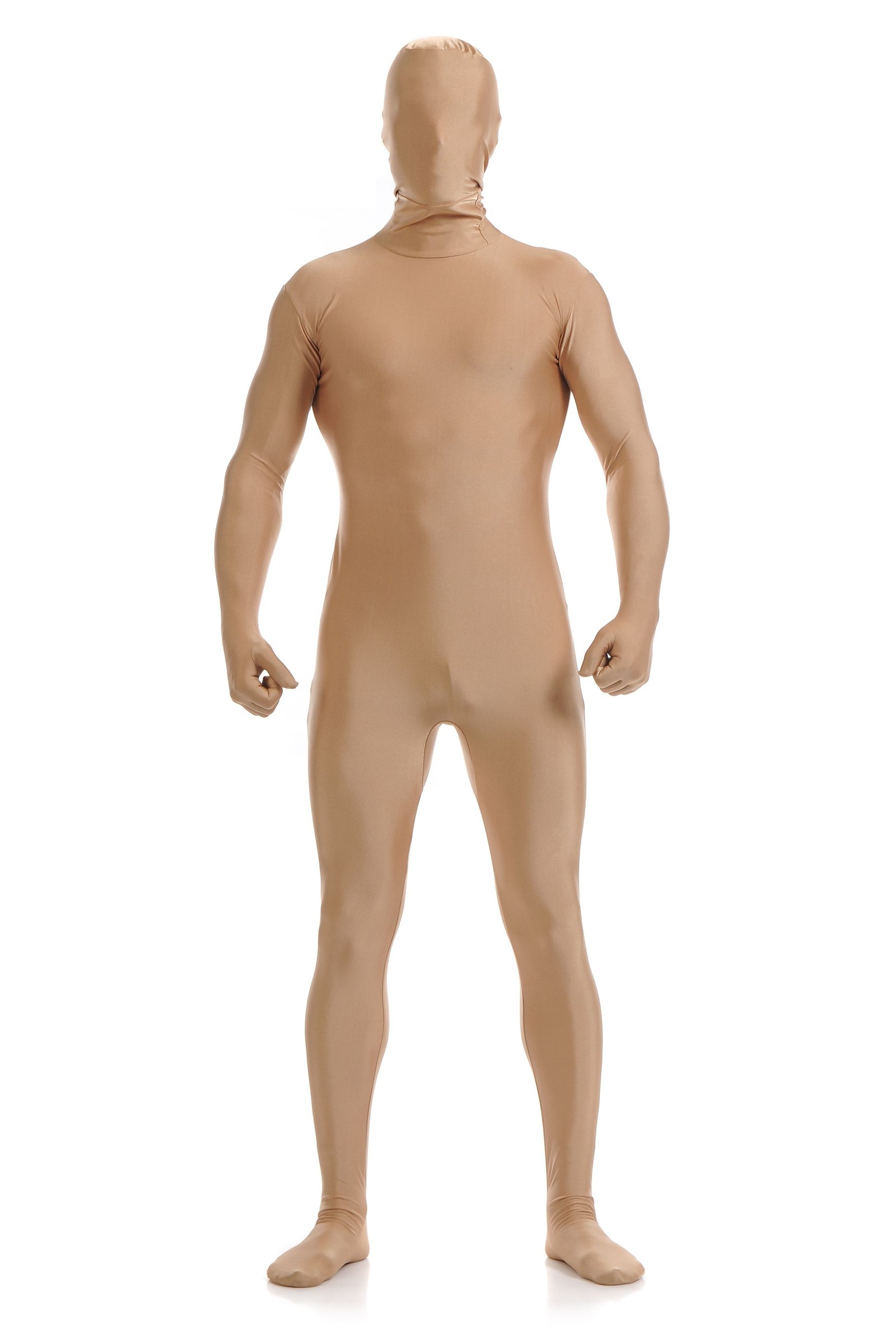 Mænd Lycra Spandex All Inclusive Skinsuit  kødfarvet