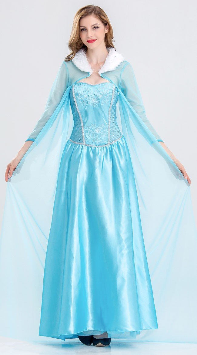 Mesh Frost Elsa Prinsessekjole Voksen