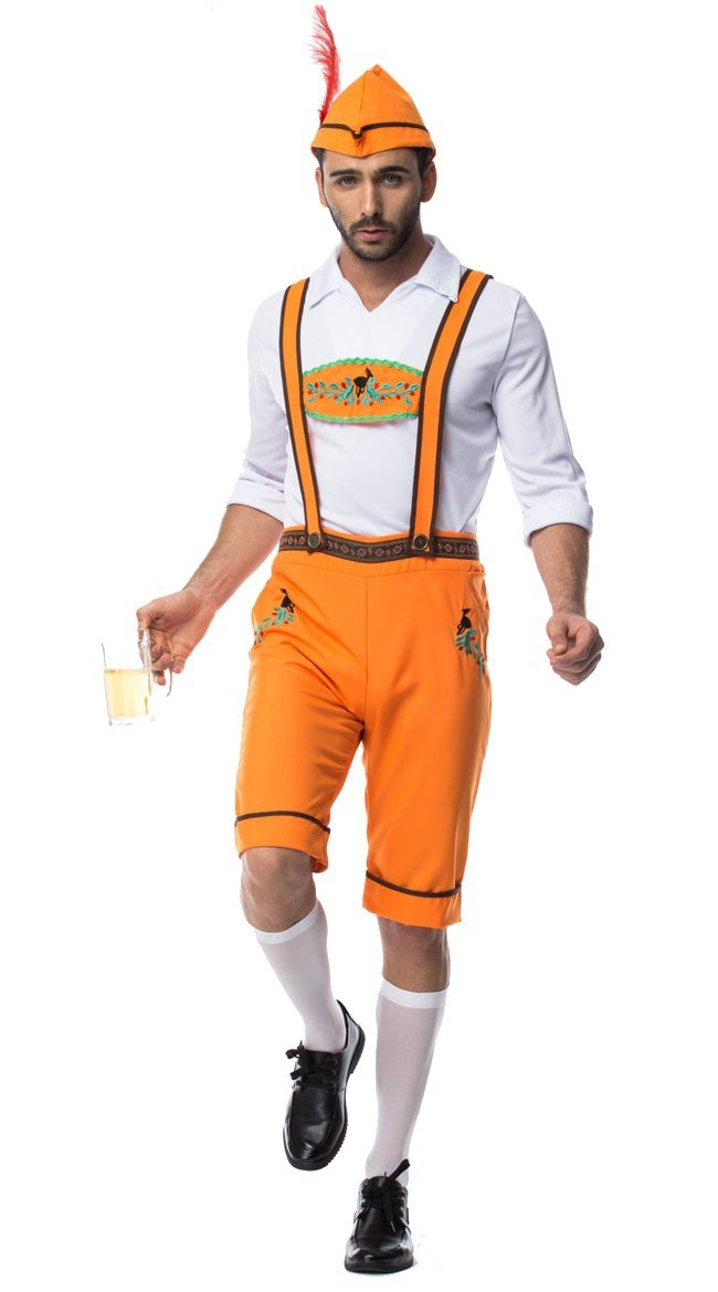 Tysk Landmand Oktoberfest Lederhosen Kostume