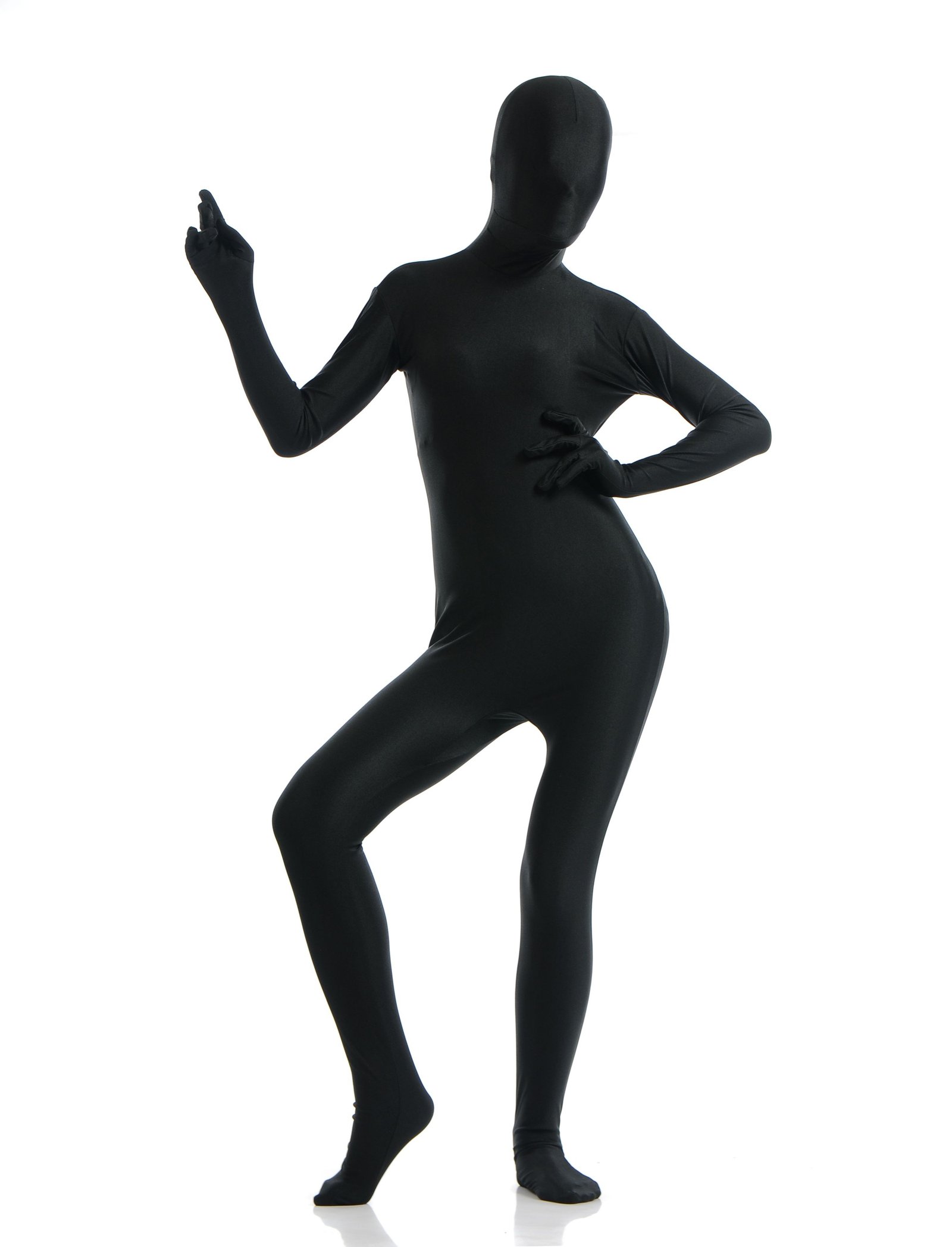 Dame Lycra Spandex All Inclusive Skinsuit Sort