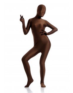 Dame Lycra Spandex All Inclusive Skinsuit Brun