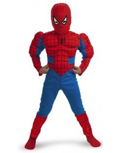 Klassisk Spiderman Muskel Kostume Til Børn Superhelt Kostumer