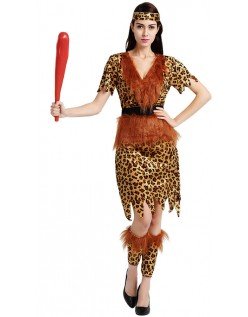 Udklædning Leopard Indianer Kostume til Kvinder