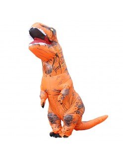 Oppustelig T-Rex Kostume Til Voksne Og Kids Orange