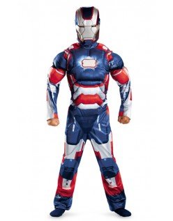 Avengers Iron Man Mark VII Klassisk Muskel Kostume Til Børn Blå