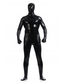 Morphsuits Mænd All Inclusive Metallic Skinnende Dragt Sort