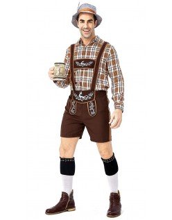 Tyrolermand Traditionelle Oktoberfest Lederhosen Kostume Trykt Ternet