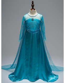 Deluxe Frozen Kostume Elsa Prinsessekjole til Børn