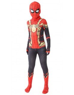 Guld Spiderman Kostume No Way Home Superhelte Cosplay Kostumer Børn og Voksne